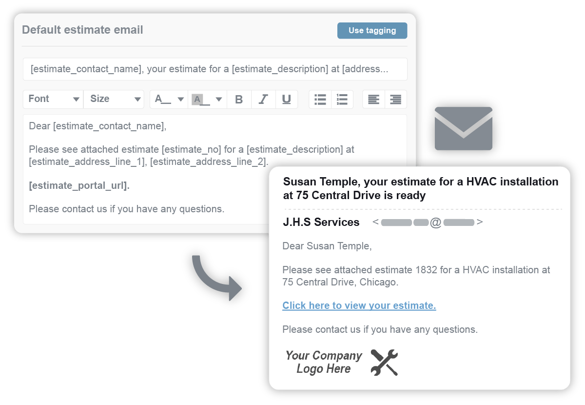 personalize communications with Commusoft's customer database