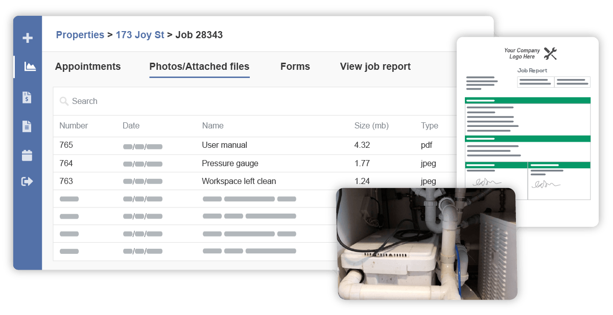 Customer portal software to track jobs