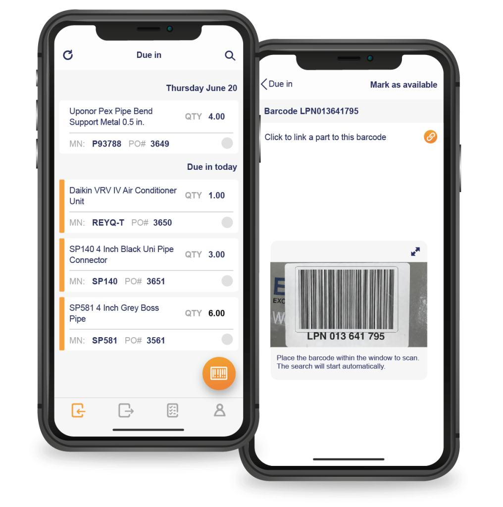 HVAC inventory management stockroom app