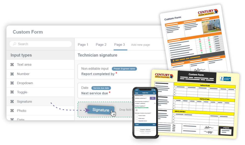 Commusoft's custom forms software